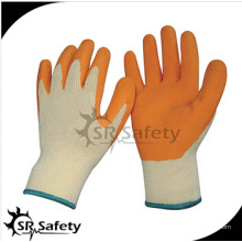 SRSAFETY 10 Gauge Polycotton beschichtete blaue Latex Palm Handling Latex Handschuhe